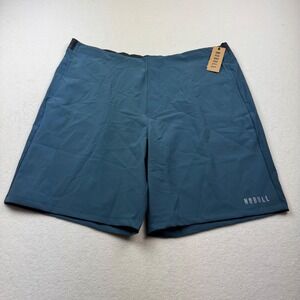NOBULL Men's Lightweight Training Shorts XXXL Blue Stretch Drawstring Lined‎ NWT